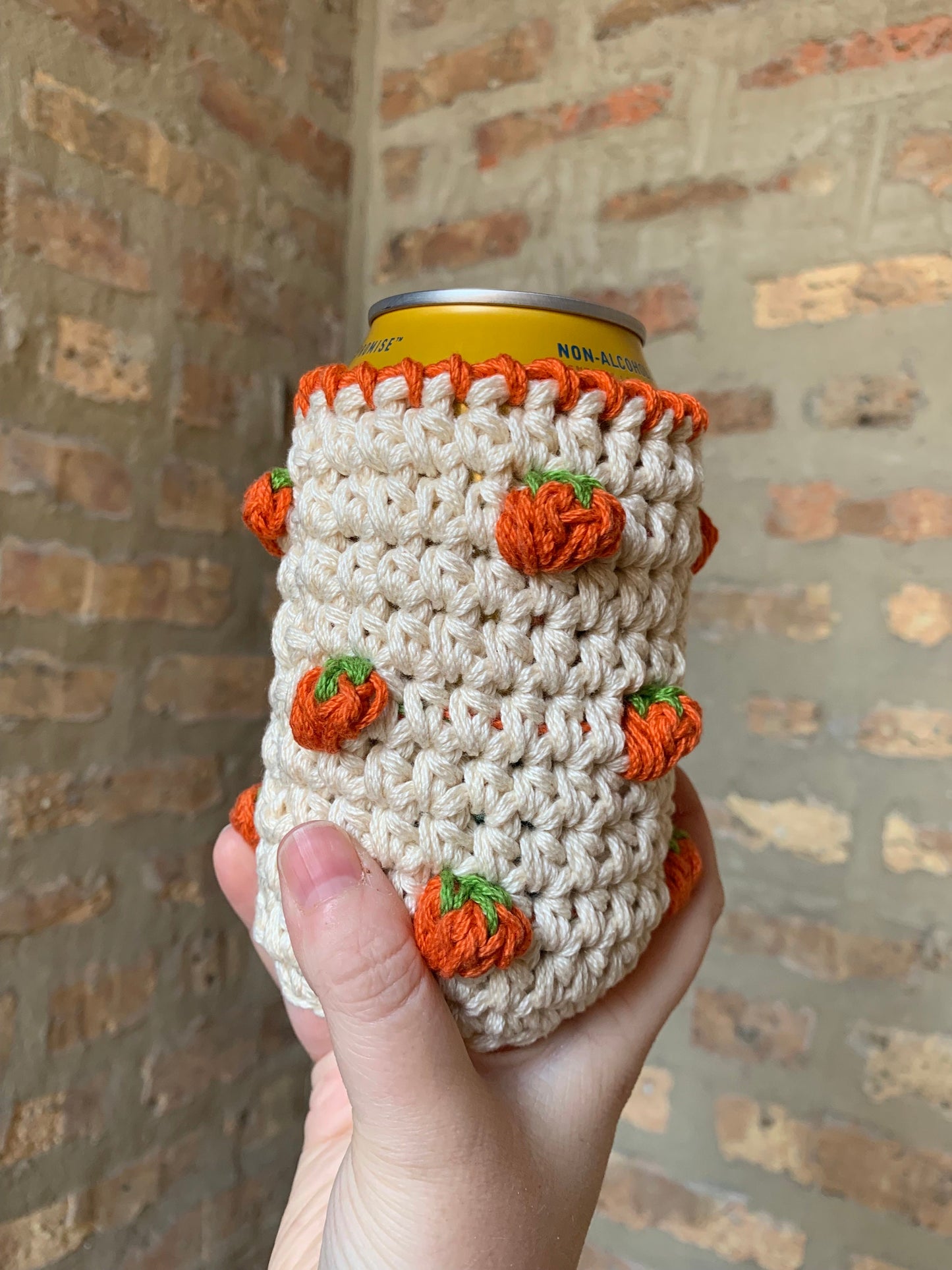 Crochet Fruit Can Cozy: Handmade Cotton Drink Sleeve