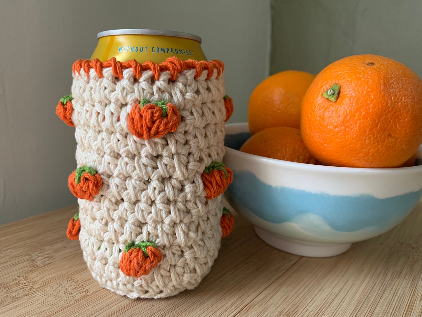 Crochet Fruit Can Cozy: Handmade Cotton Drink Sleeve