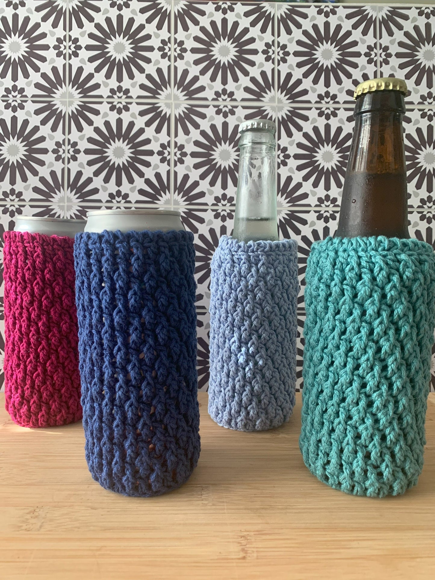 Crochet Skinny Can Cozy: Handmade Cotton Drink Sleeve
