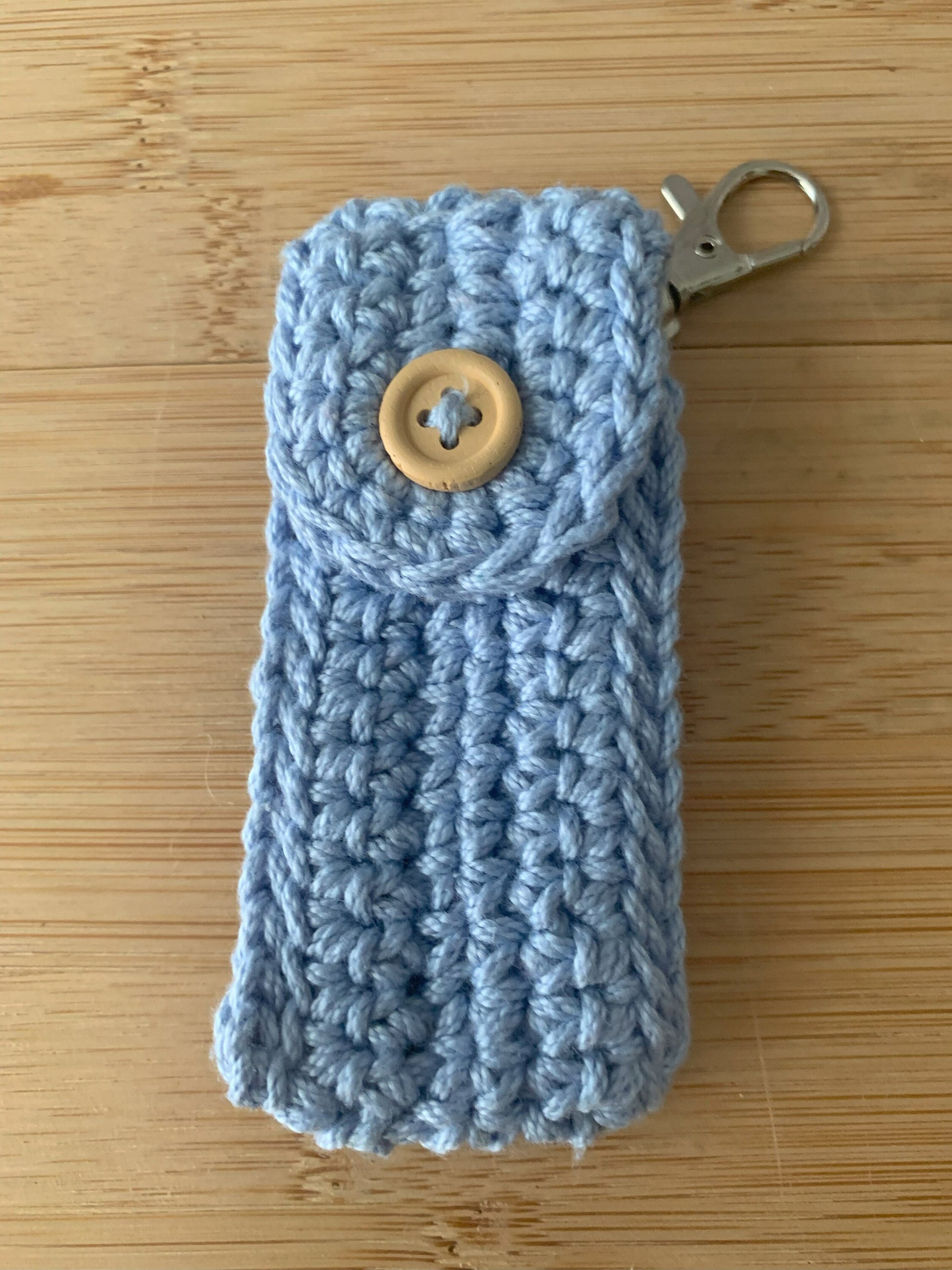 Crochet Lip Balm Keychain: Cotton Chapstick Holder Pouch