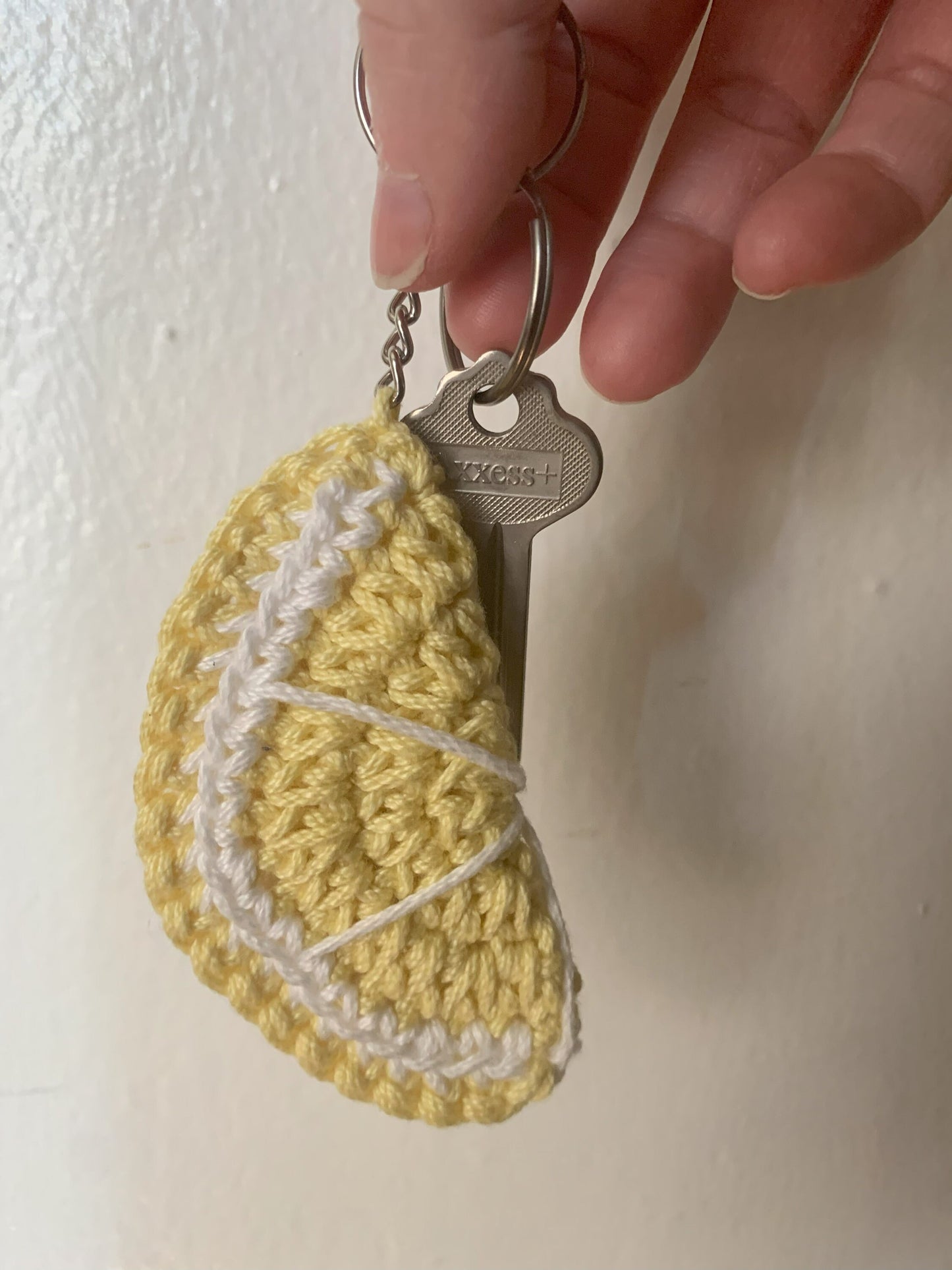 Crochet Citrus Slice Keychain