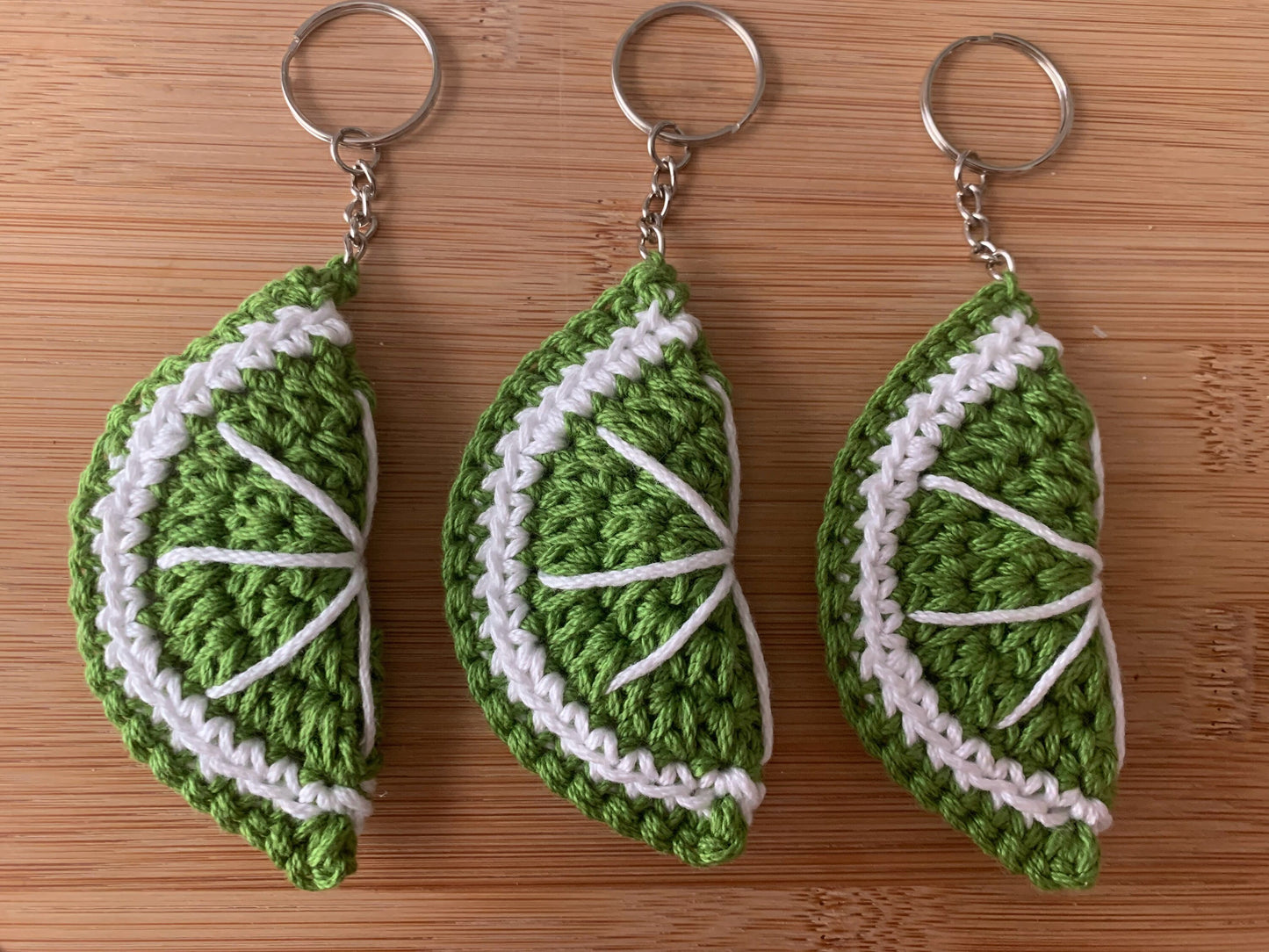 Crochet Citrus Slice Keychain