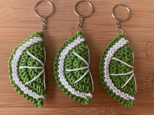 Crochet Citrus Slice Keychain