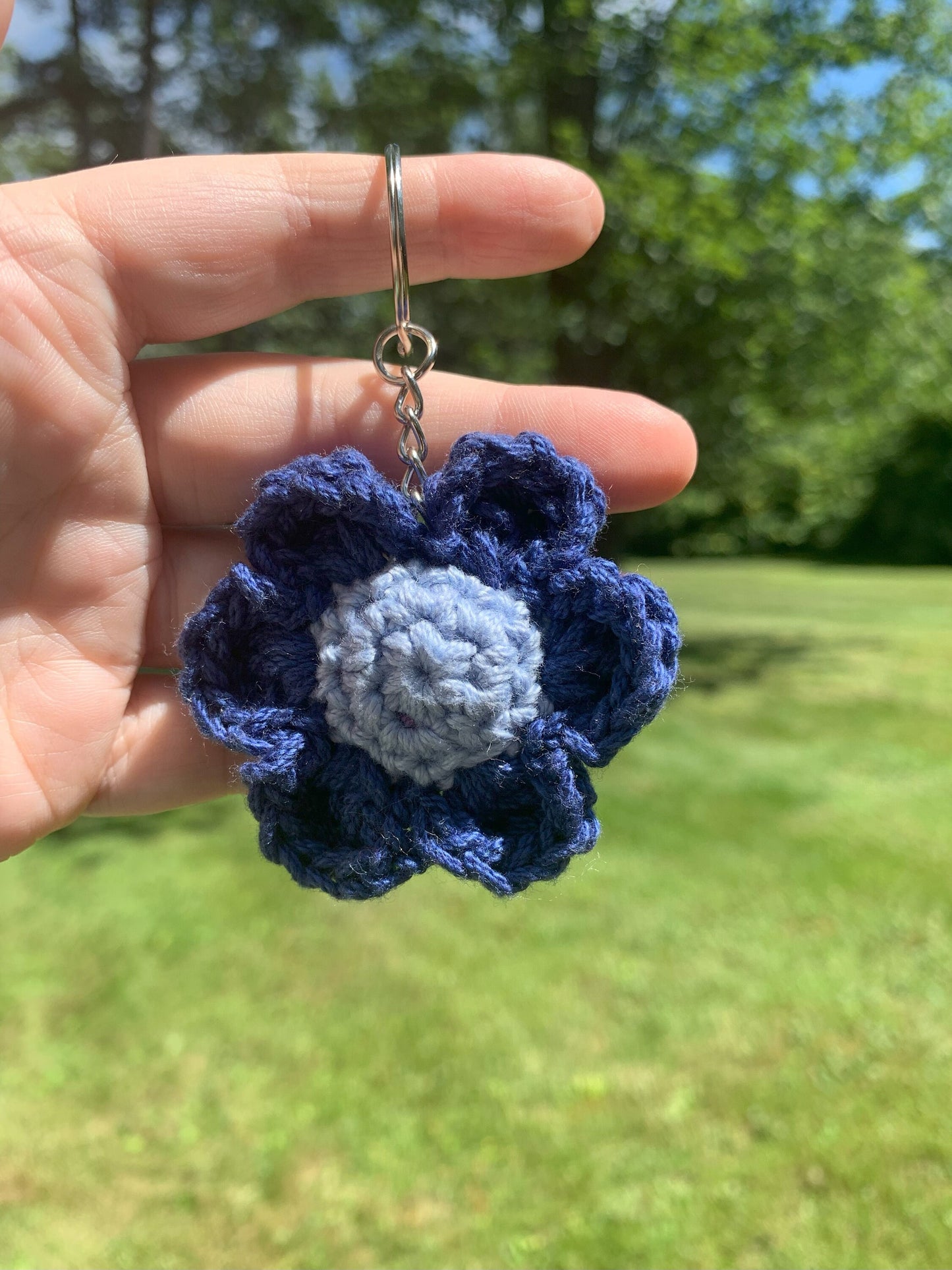 Crochet Flower Keychain