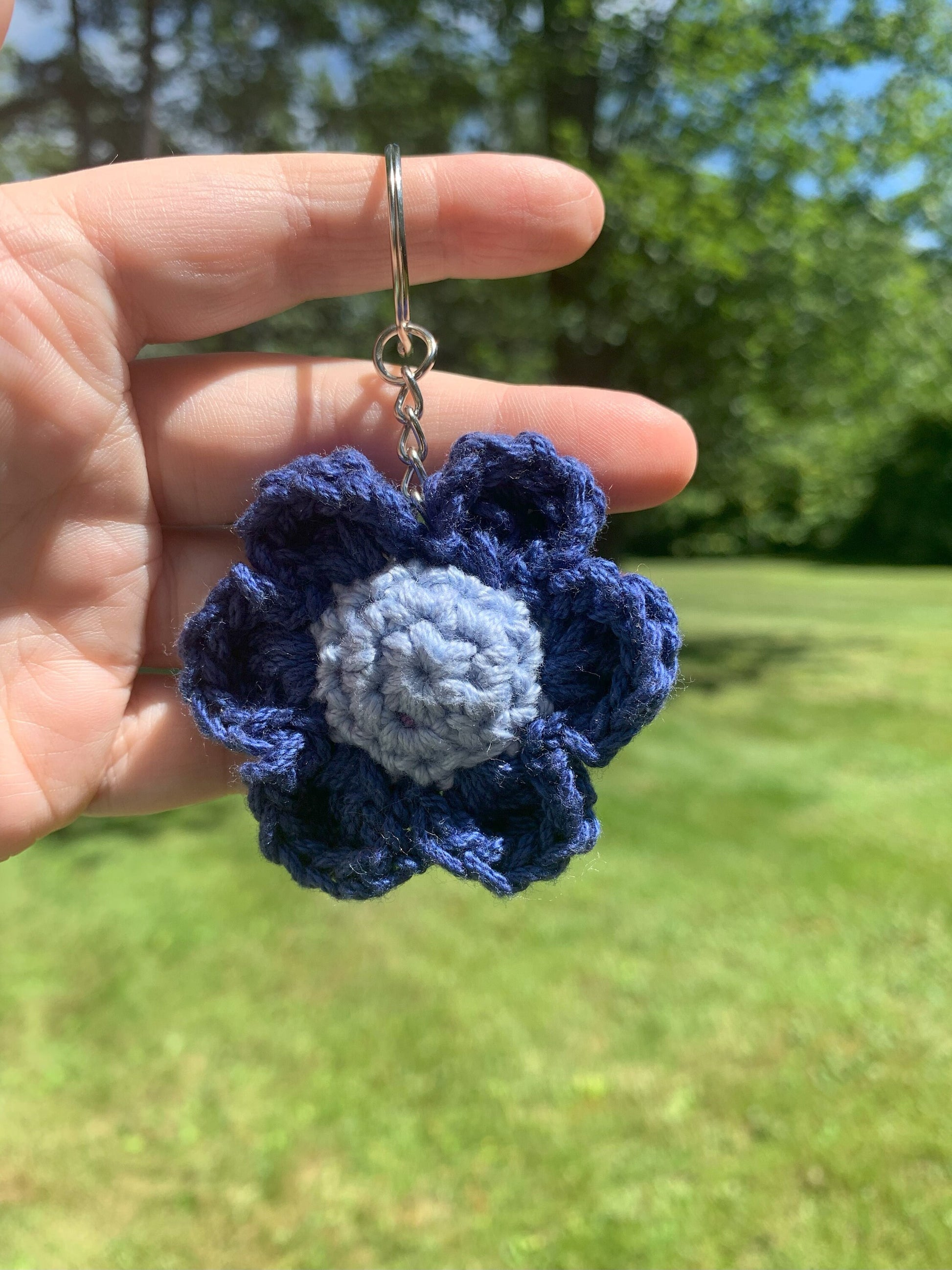 Crochet Flower Keychain