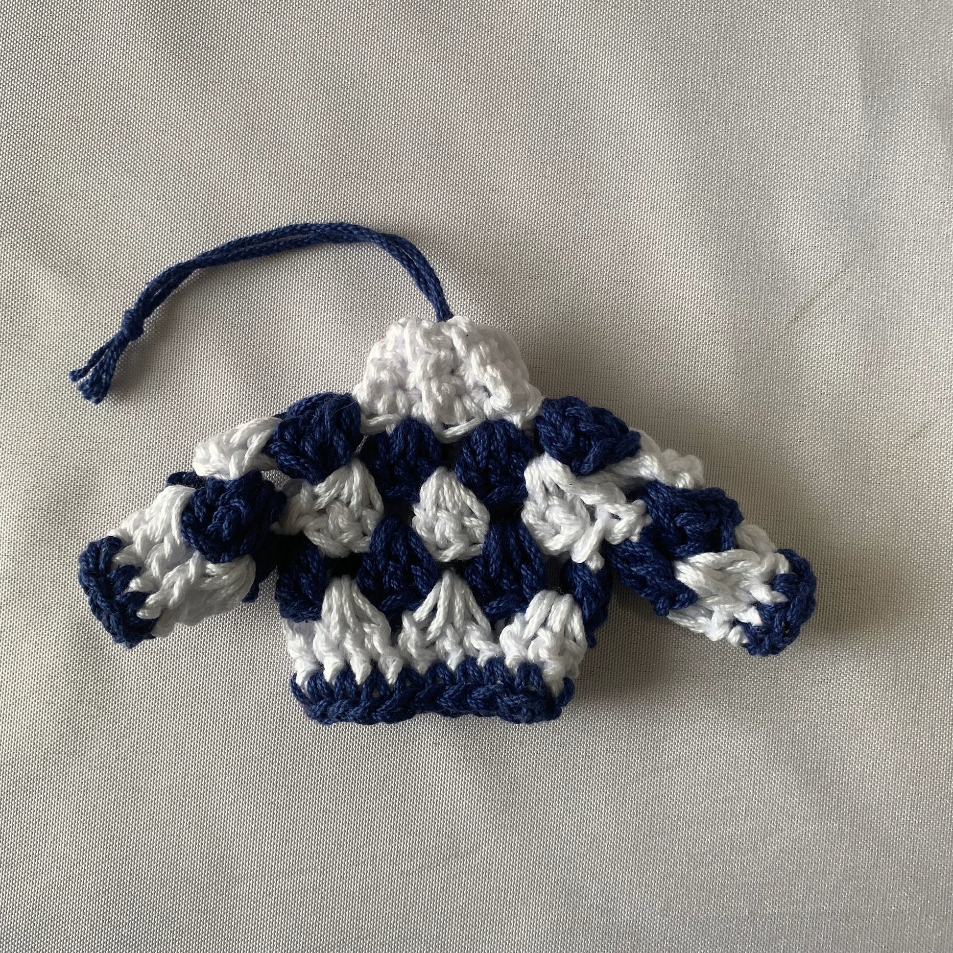 Crochet Sweater Ornament - Ugly Sweater Christmas Ornament - Granny Stitch Crochet Sweater - Handmade Ornament