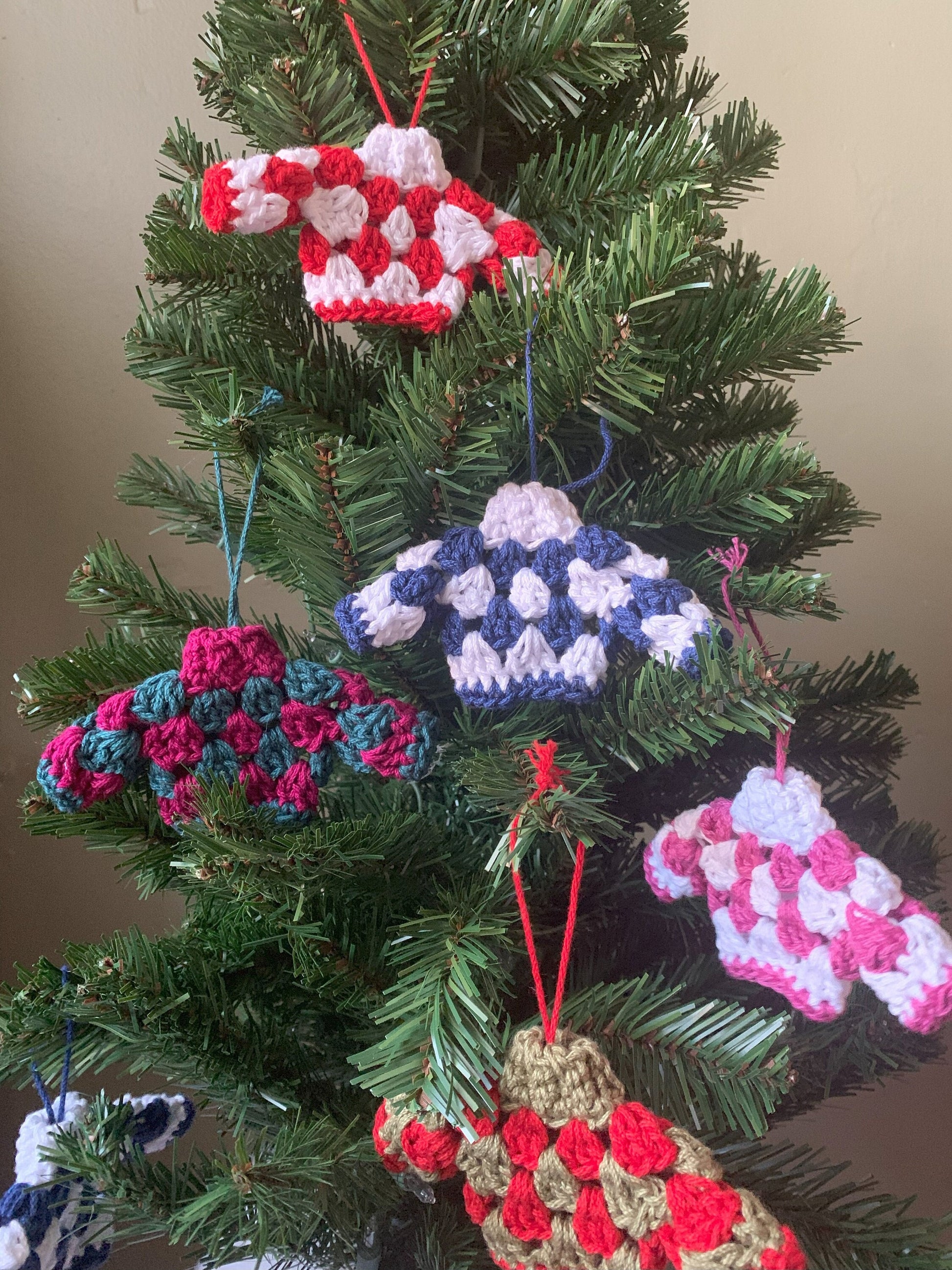 Crochet Sweater Ornament - Ugly Sweater Christmas Ornament - Granny Stitch Crochet Sweater - Handmade Ornament