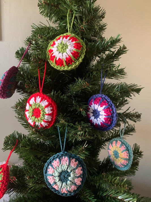 Crochet Bauble Ornament - Crochet Christmas Tree Ornament - Handmade Ornament