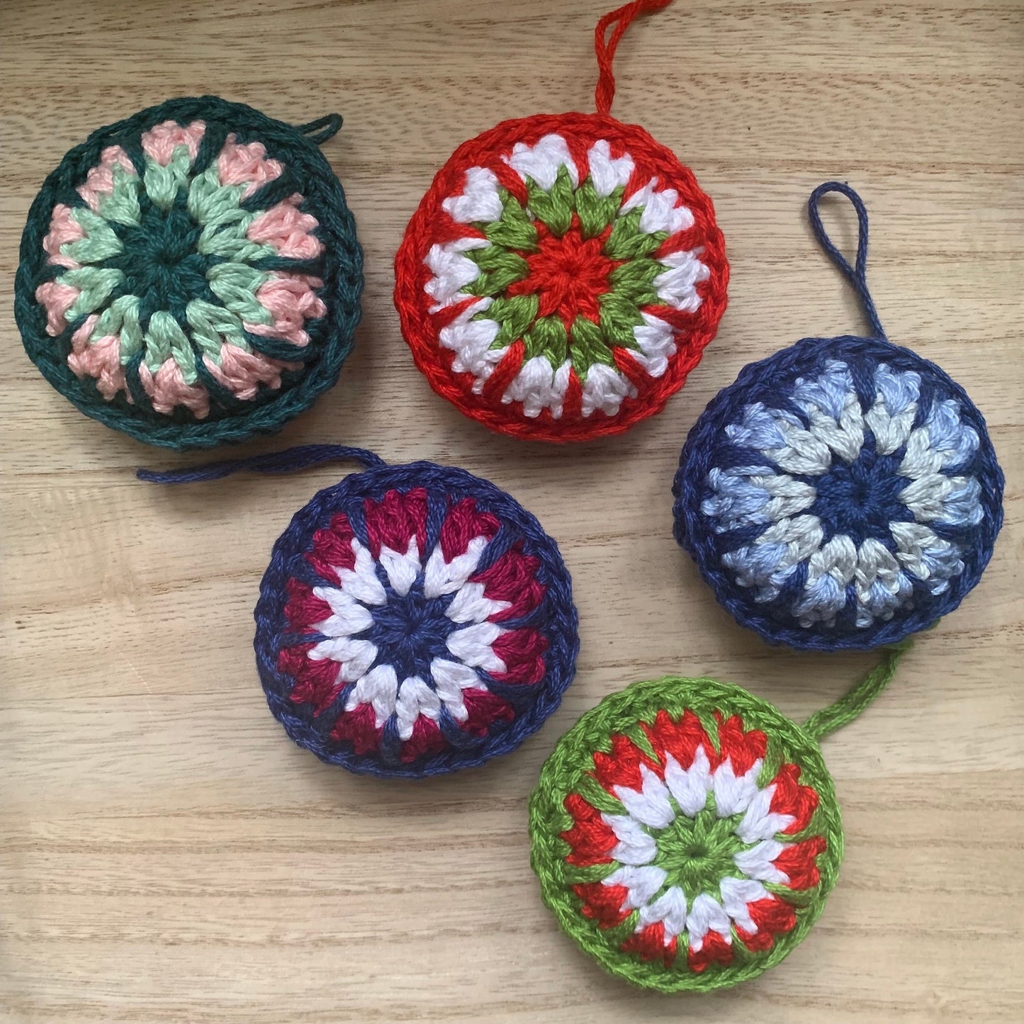 Crochet Bauble Ornament - Crochet Christmas Tree Ornament - Handmade Ornament