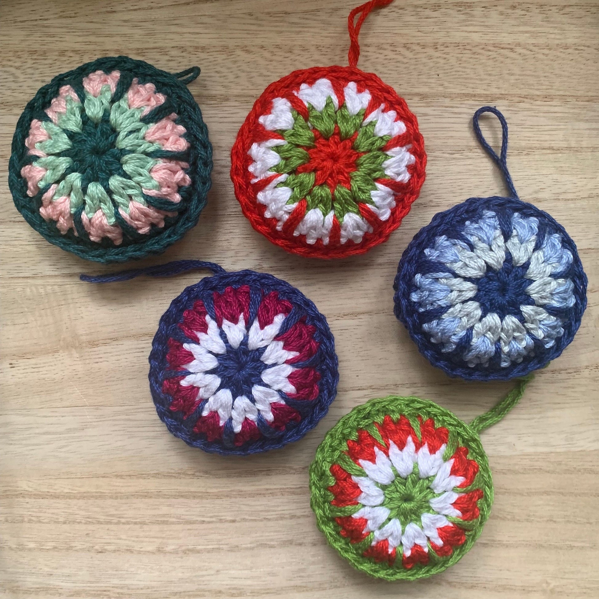 Crochet Bauble Ornament - Crochet Christmas Tree Ornament - Handmade Ornament