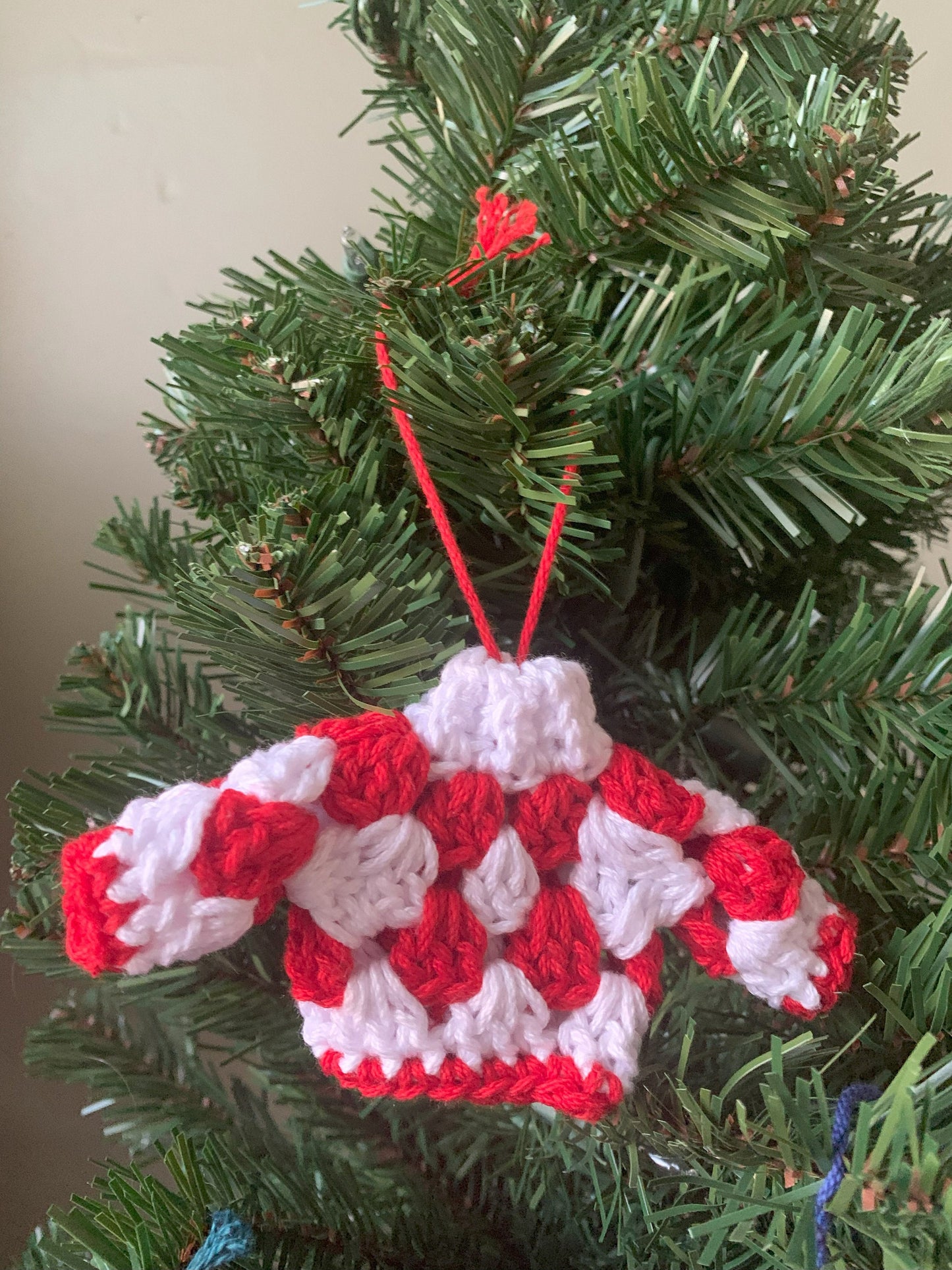 Crochet Sweater Ornament - Ugly Sweater Christmas Ornament - Granny Stitch Crochet Sweater - Handmade Ornament