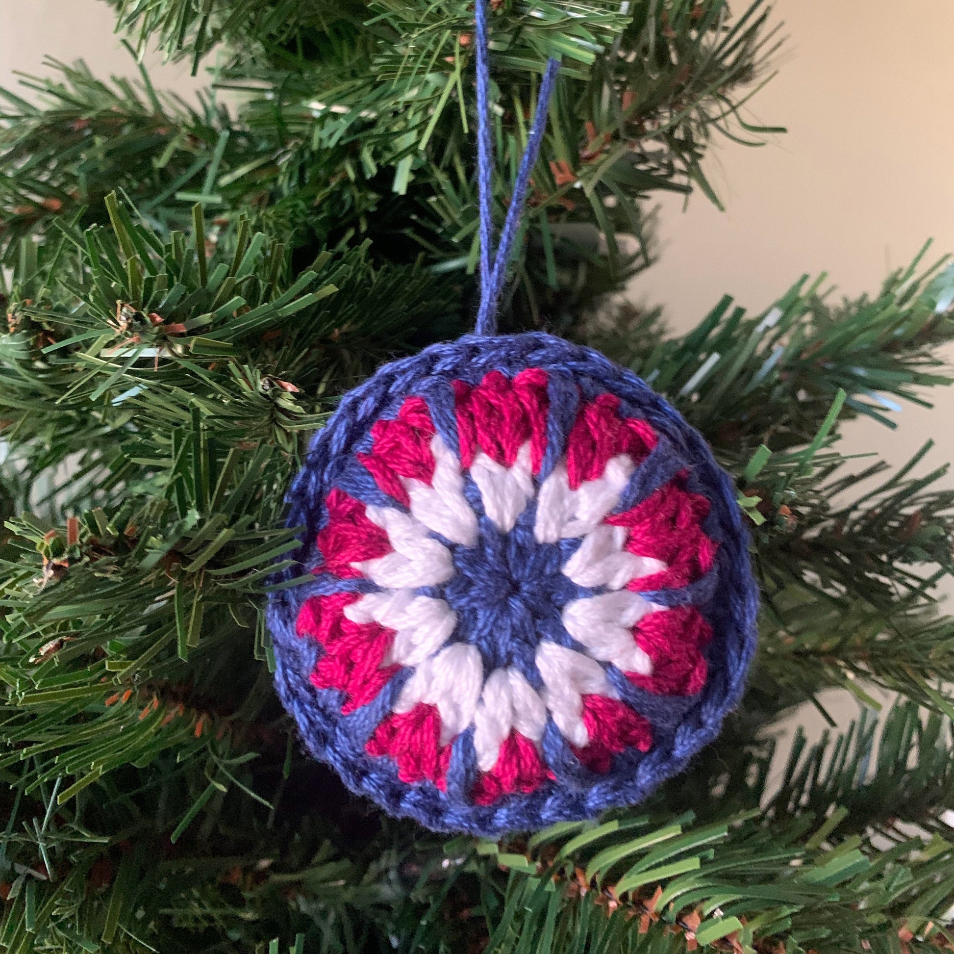 Crochet Bauble Ornament - Crochet Christmas Tree Ornament - Handmade Ornament