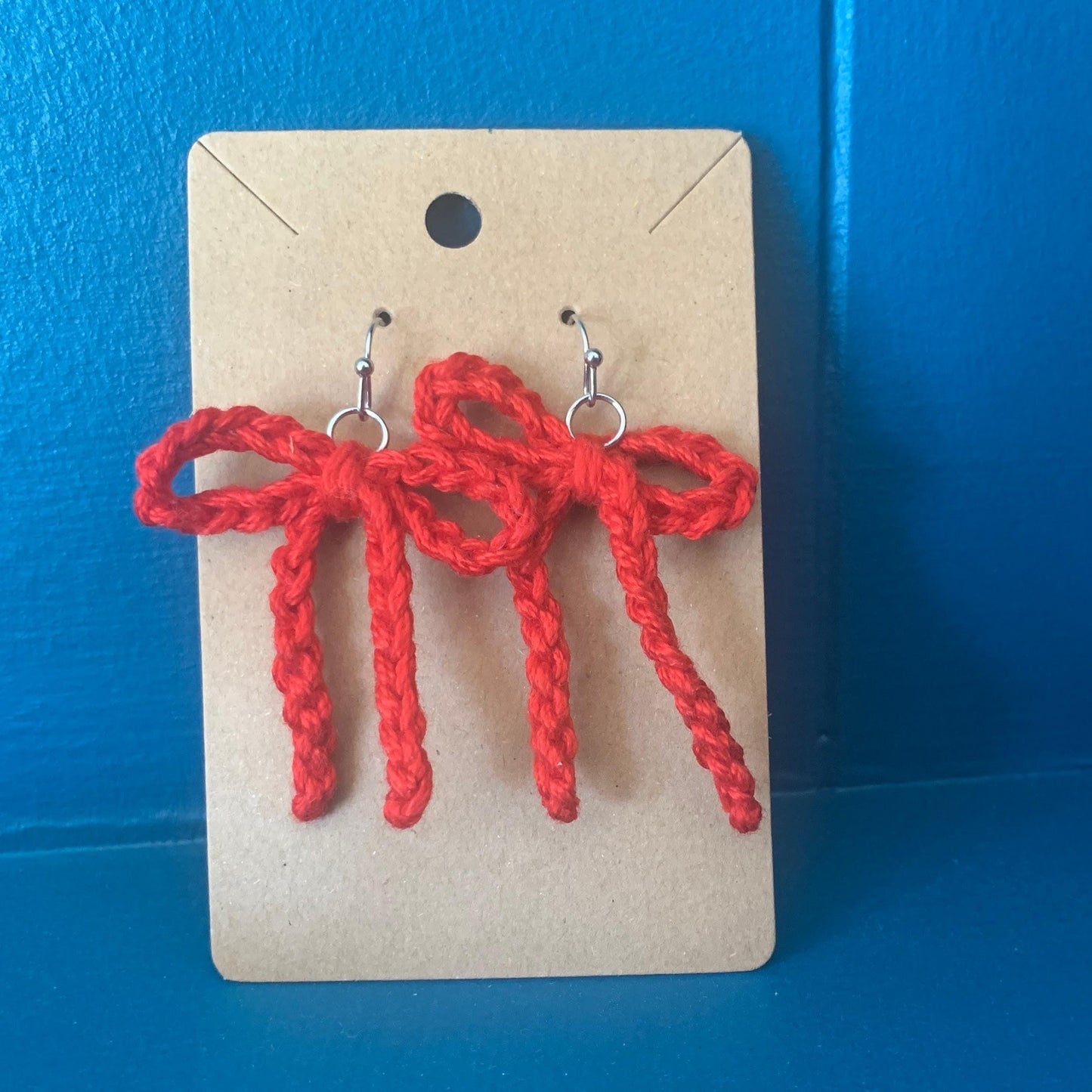 Crochet Bow Earrings