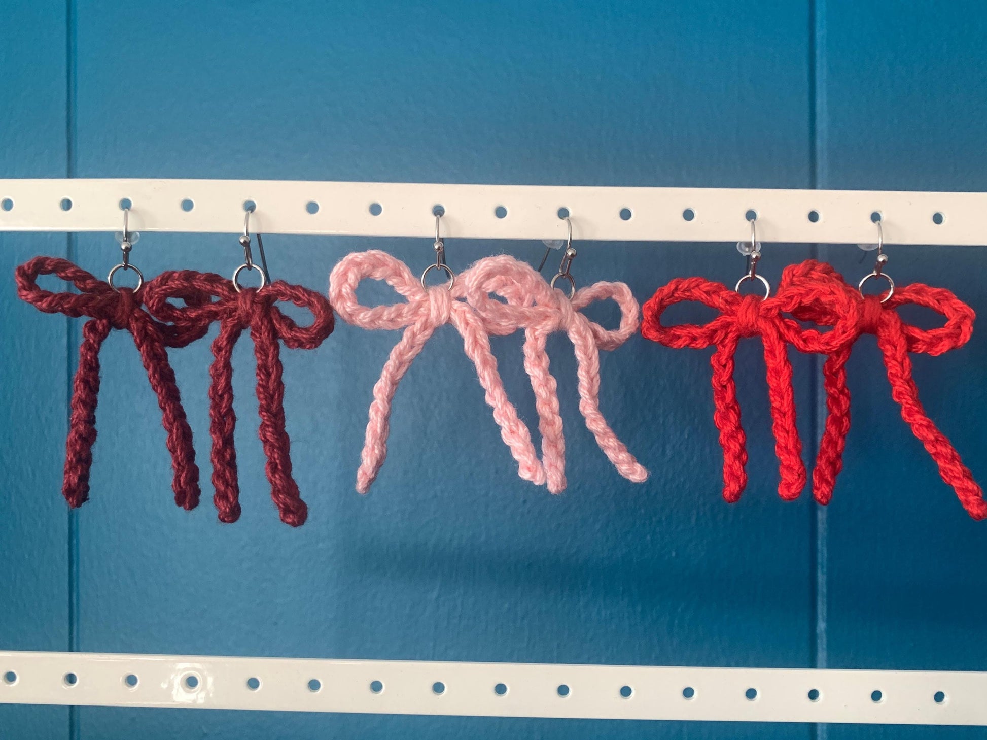 Crochet Bow Earrings