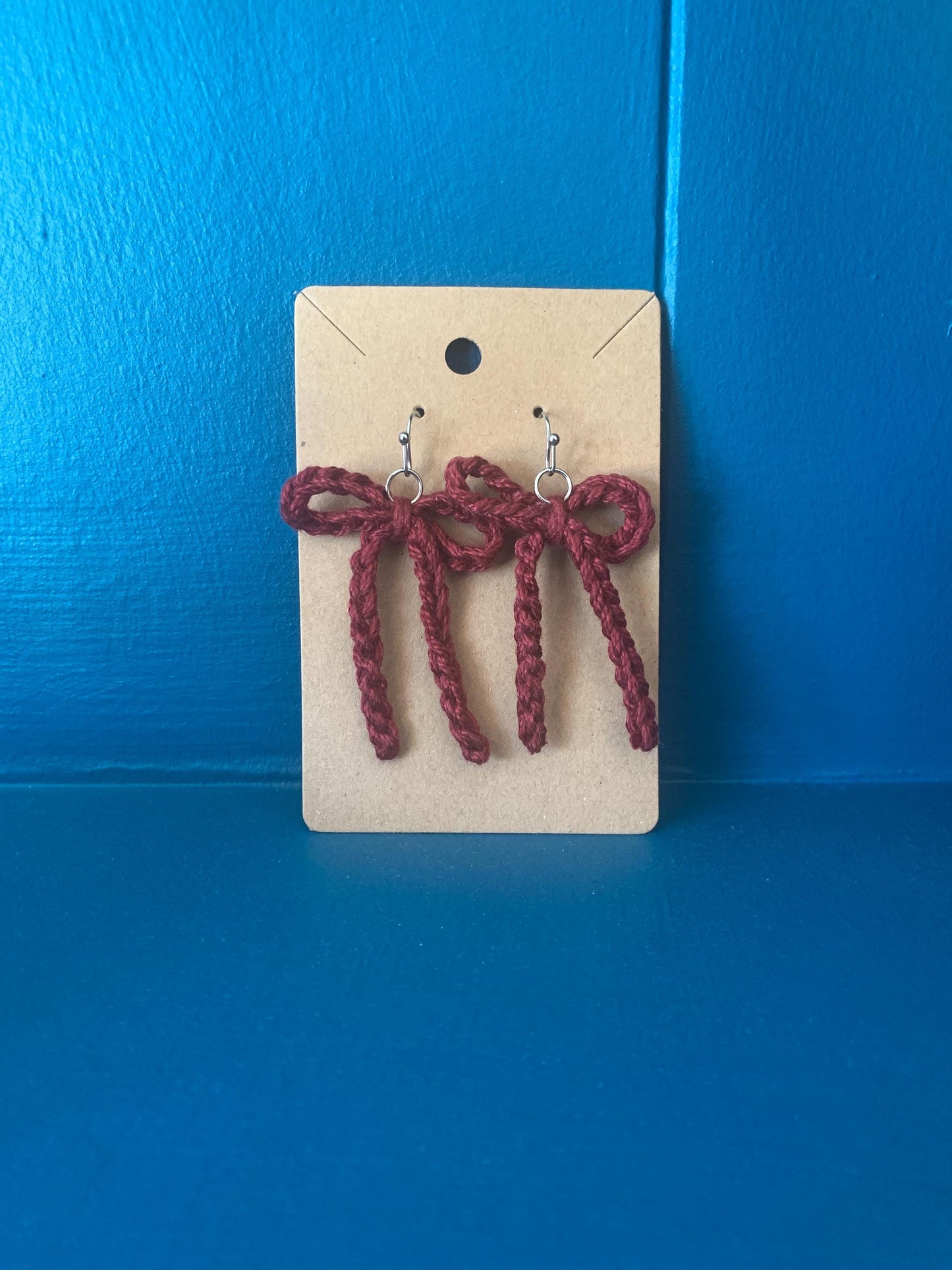 Crochet Bow Earrings