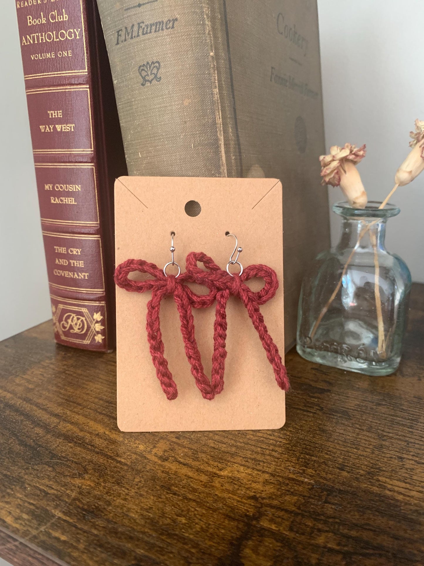 Crochet Bow Earrings