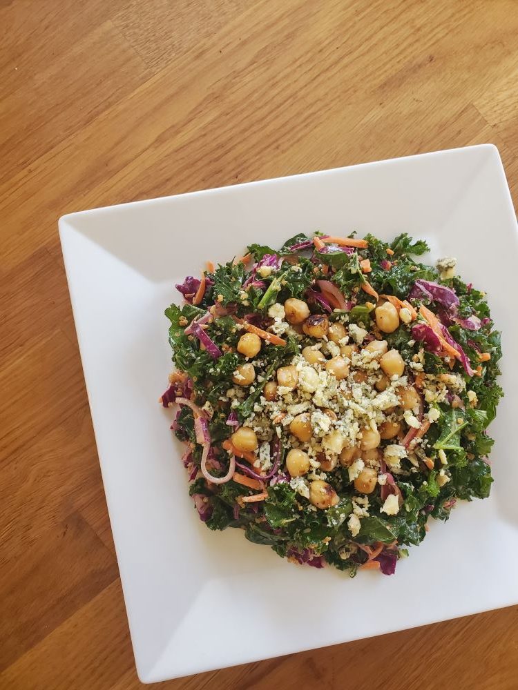 Buffalo Kale Salad - The Very Hungry Crafter